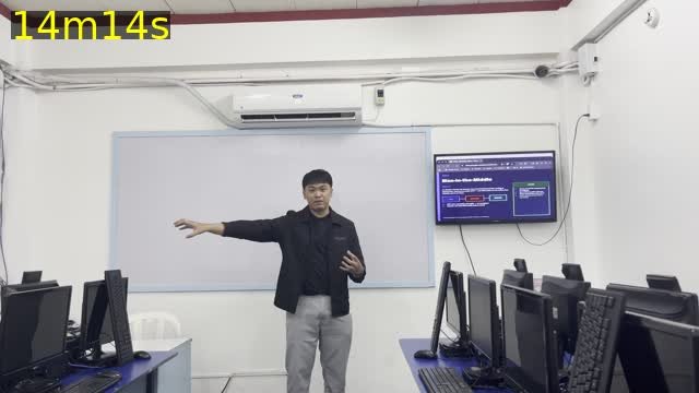 Joshua Cervantes explaining a concept at the whiteboard during a live teaching demo
